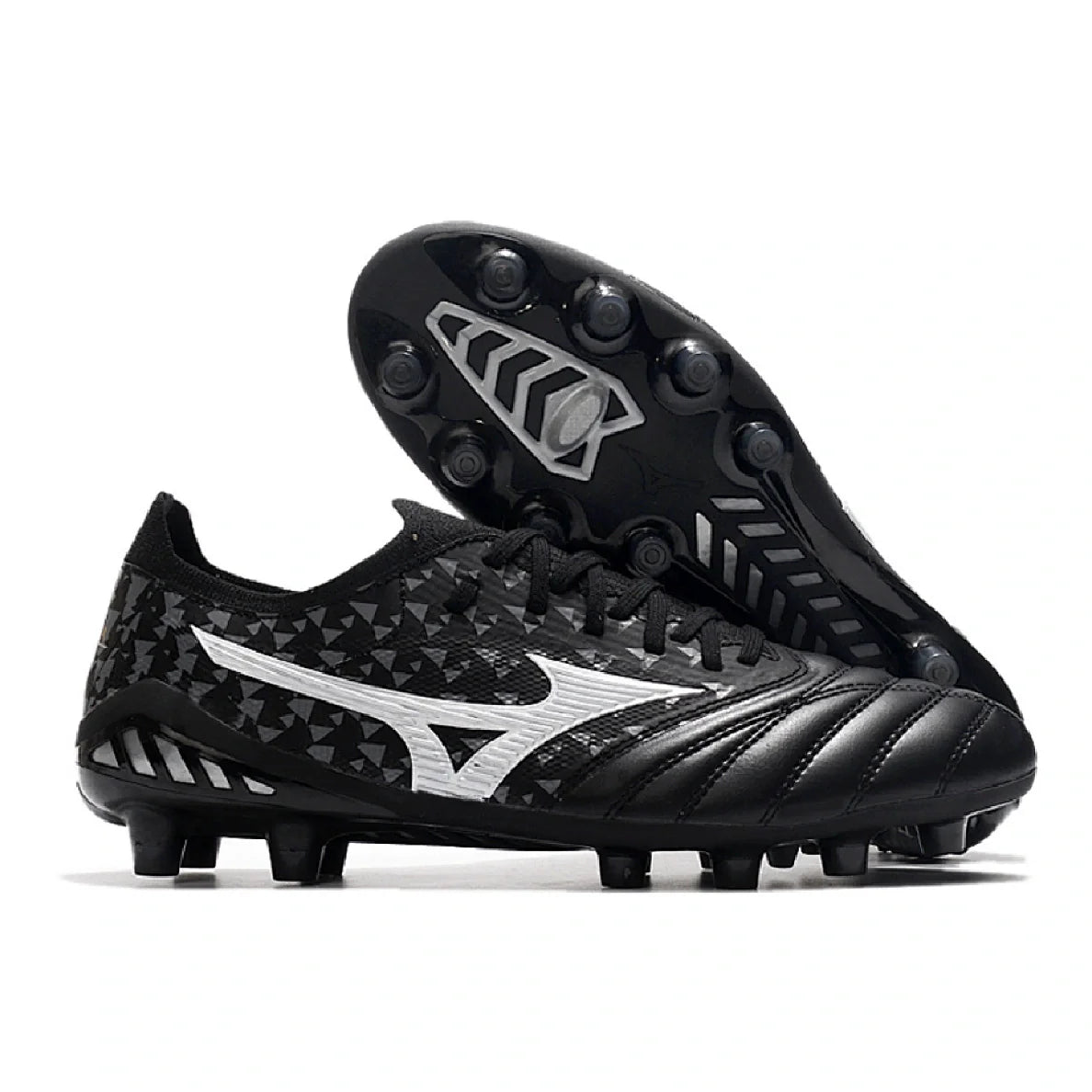 Mizuno Morelia Neo III Elite Black Gray and White FG