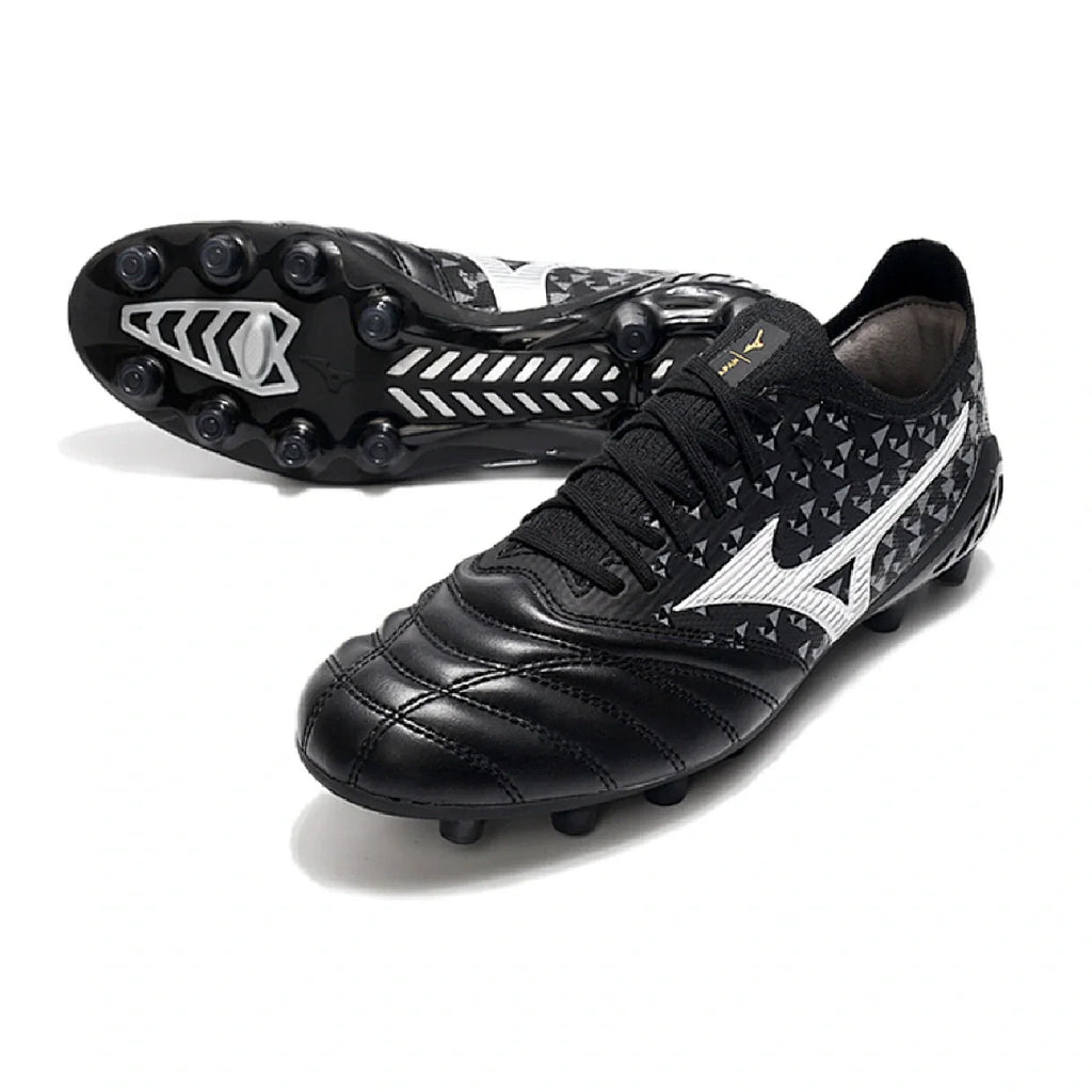 Mizuno Morelia Neo III Elite Black Gray and White FG