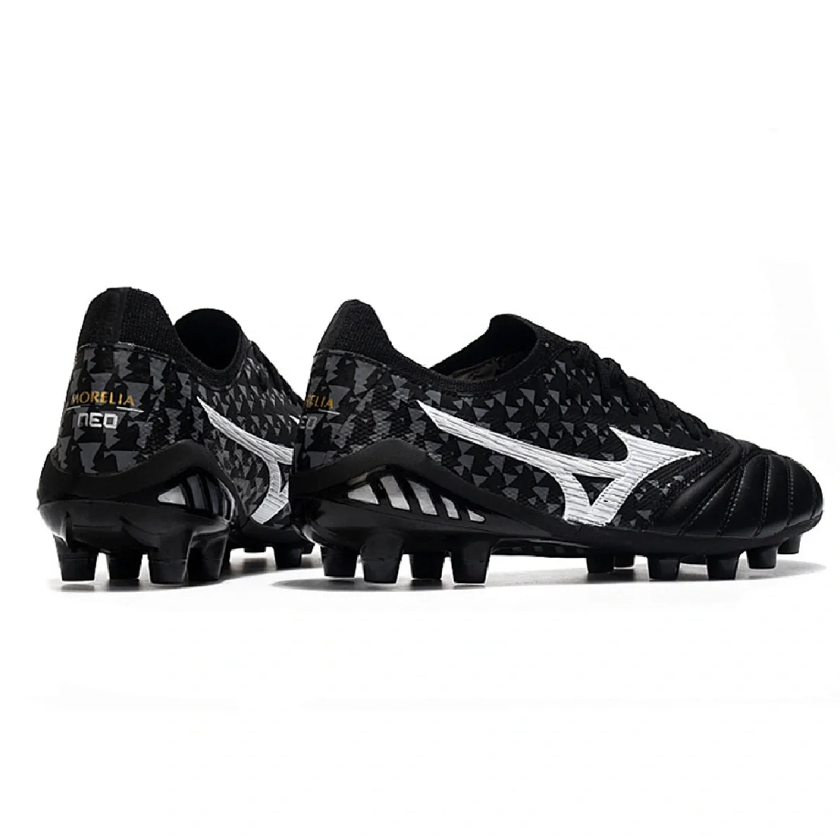 Mizuno Morelia Neo III Elite Black Gray and White FG