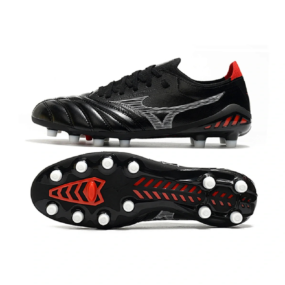 Mizuno Morelia Neo III Elite Black, White and Red FG