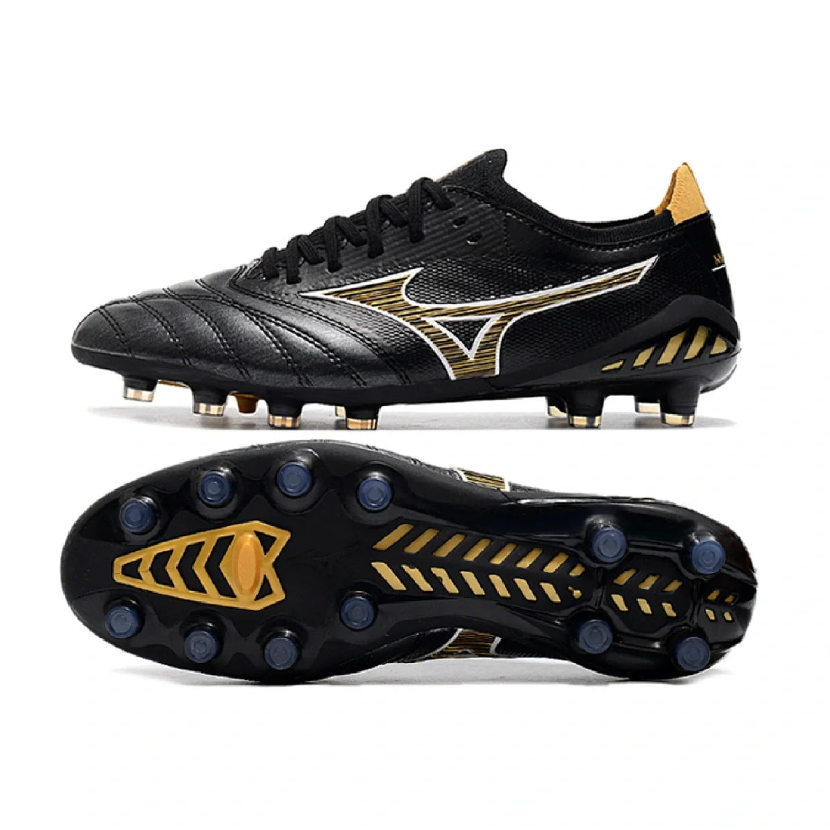 Mizuno Morelia Neo III Elite Black and Gold FG