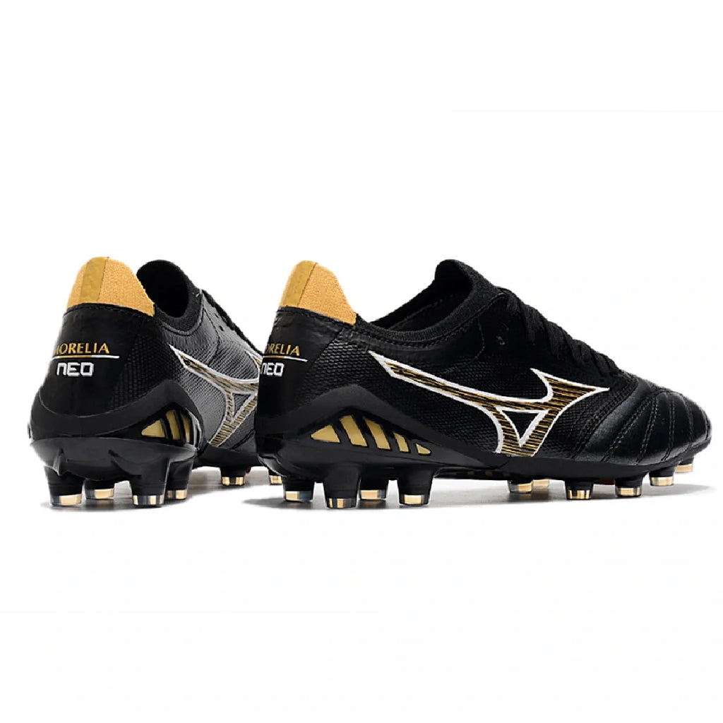 Mizuno Morelia Neo III Elite Black and Gold FG