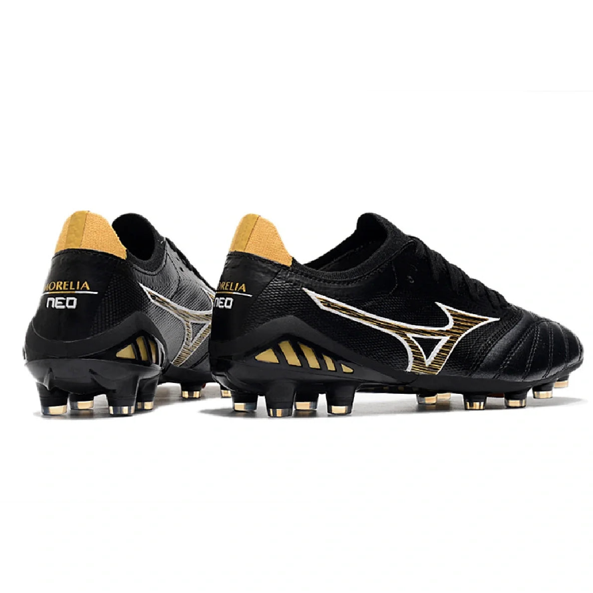 Mizuno Morelia Neo III Elite Black and Gold FG