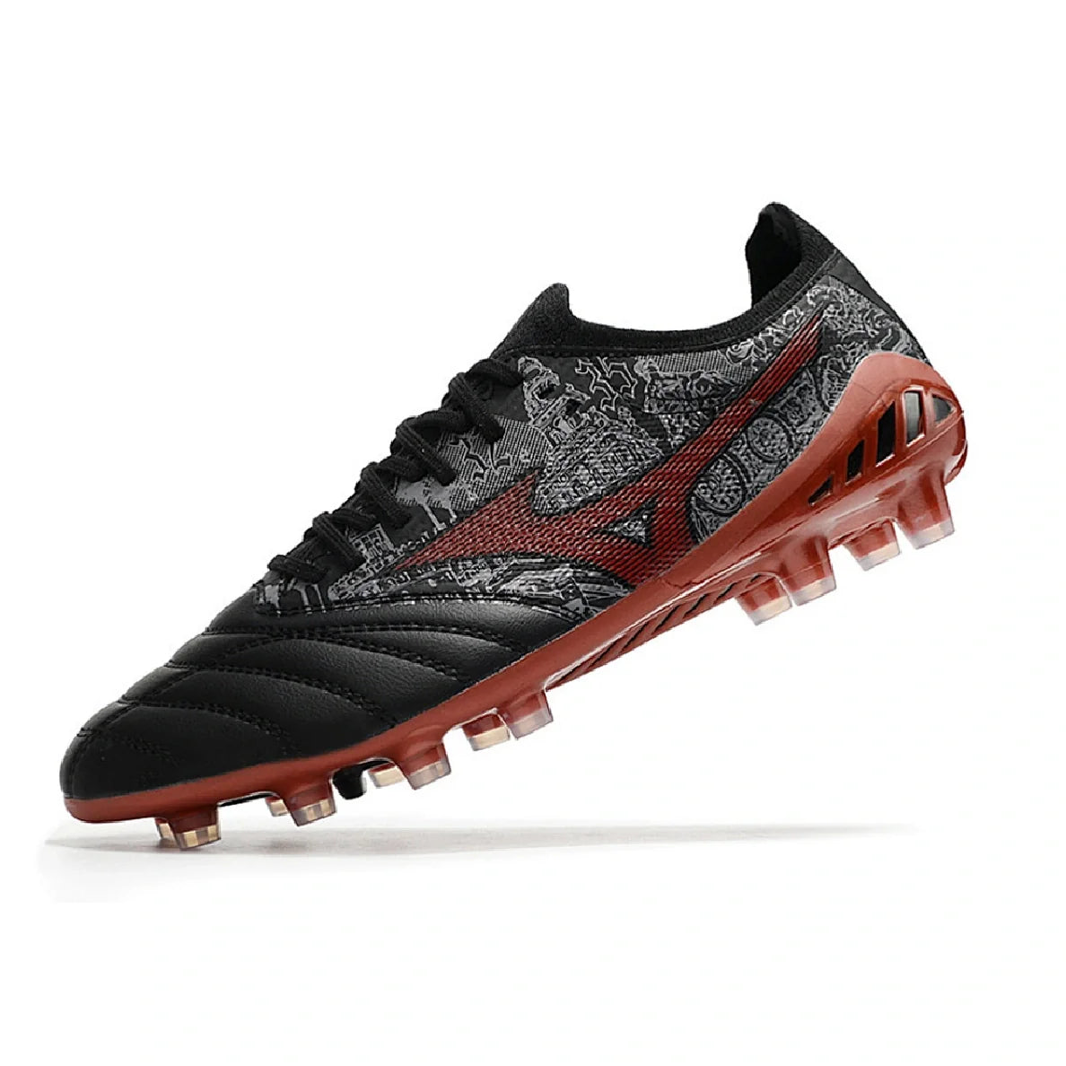 Mizuno Morelia Neo III Elite Sergio Ramos Black Gray and Red FG