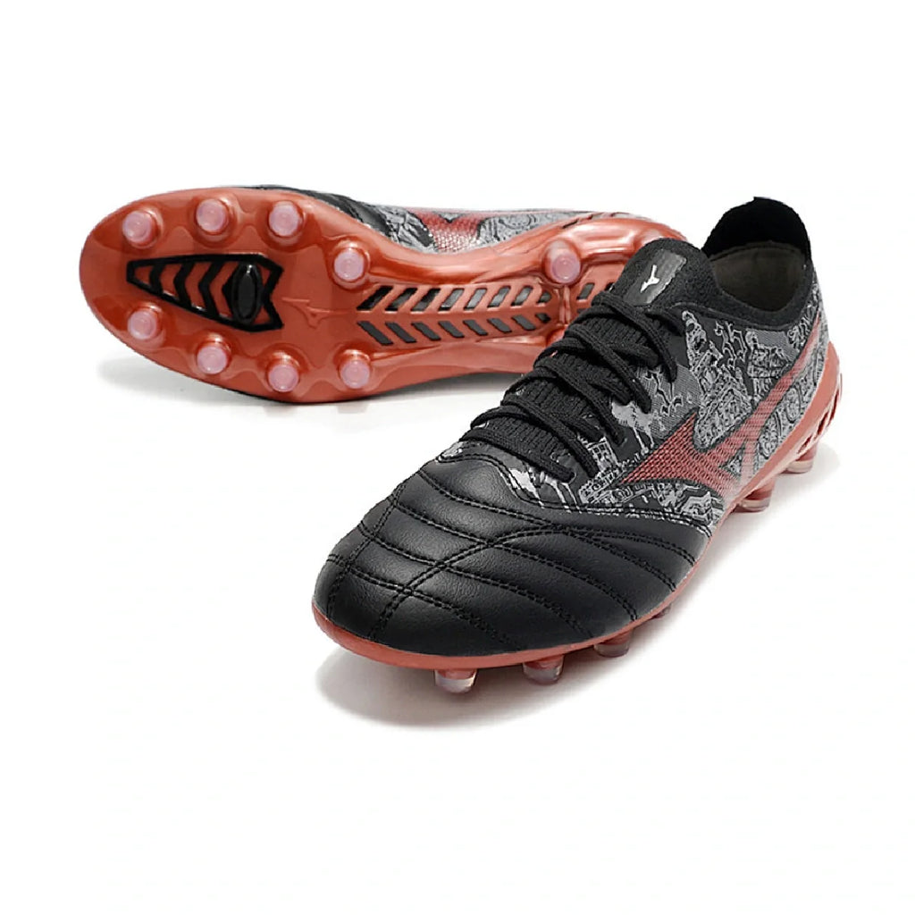 Mizuno Morelia Neo III Elite Sergio Ramos Black Gray and Red FG