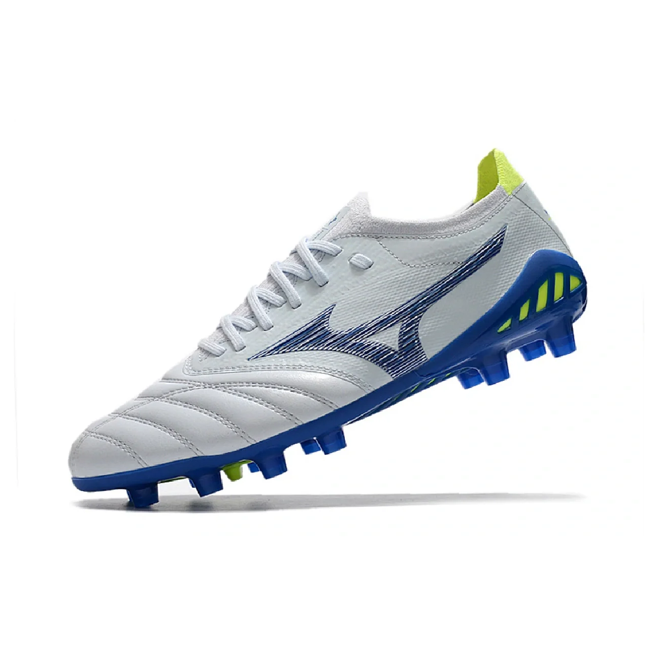 Mizuno Morelia Neo III Elite White Blue and Green FG