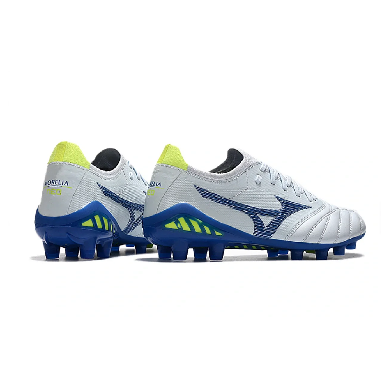 Mizuno Morelia Neo III Elite White Blue and Green FG