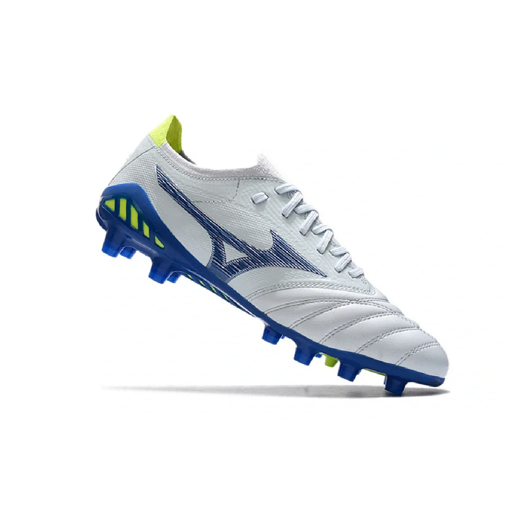 Mizuno Morelia Neo III Elite White Blue and Green FG