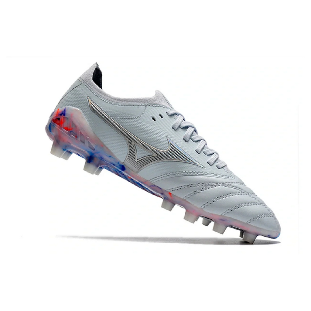 Mizuno Morelia Neo III Elite White Blue and Red FG