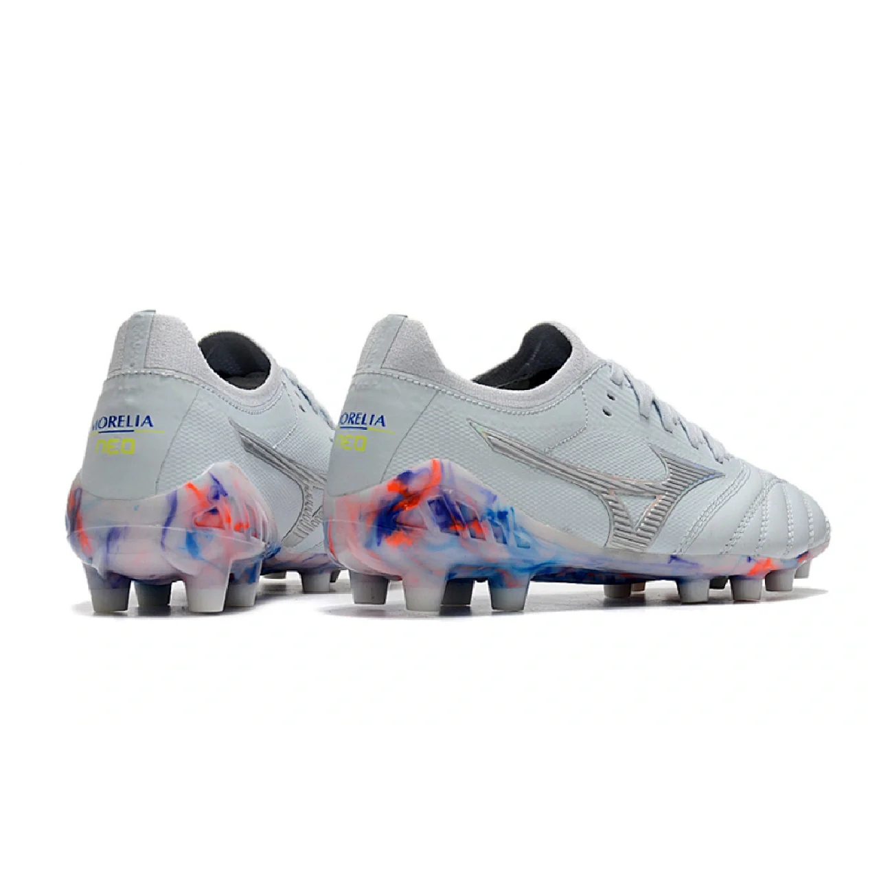 Mizuno Morelia Neo III Elite White Blue and Red FG