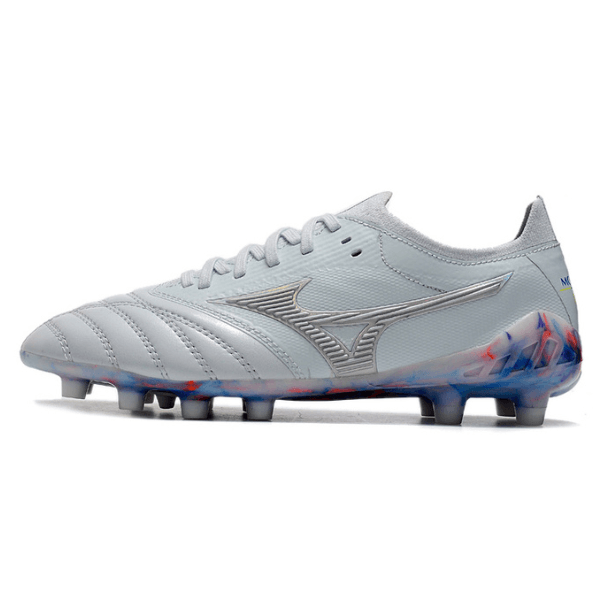 Mizuno Morelia Neo III Elite White Blue and Red FG