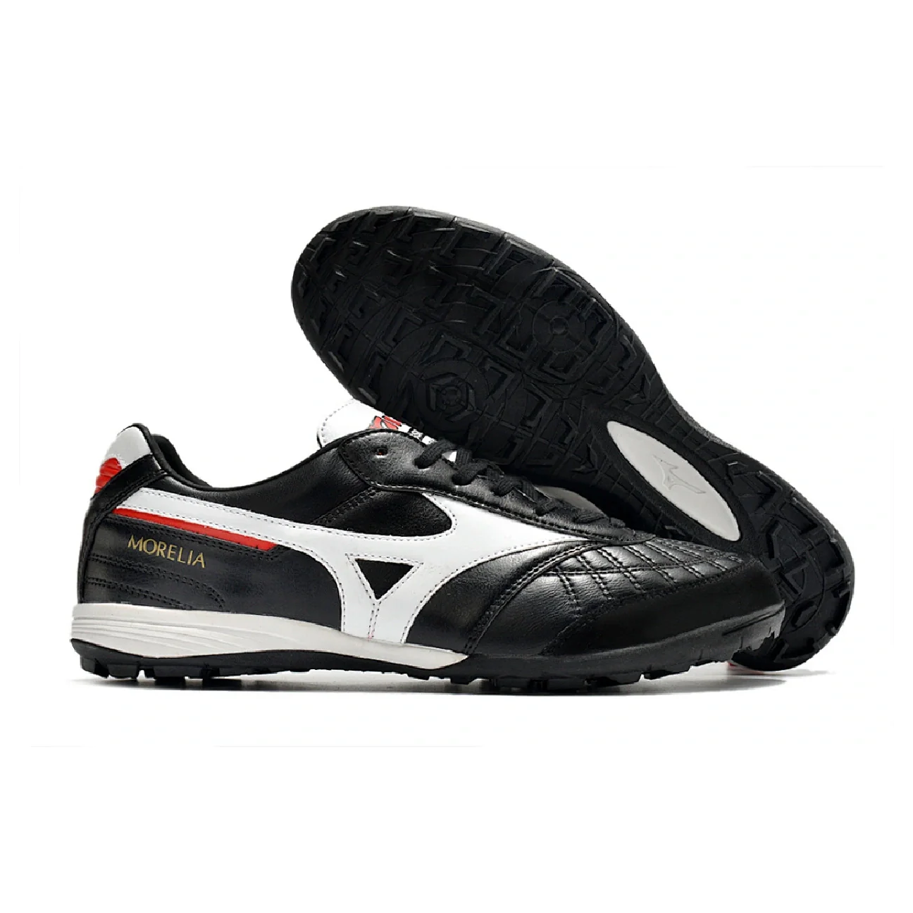 Mizuno Morelia Sala Black White and Red TF