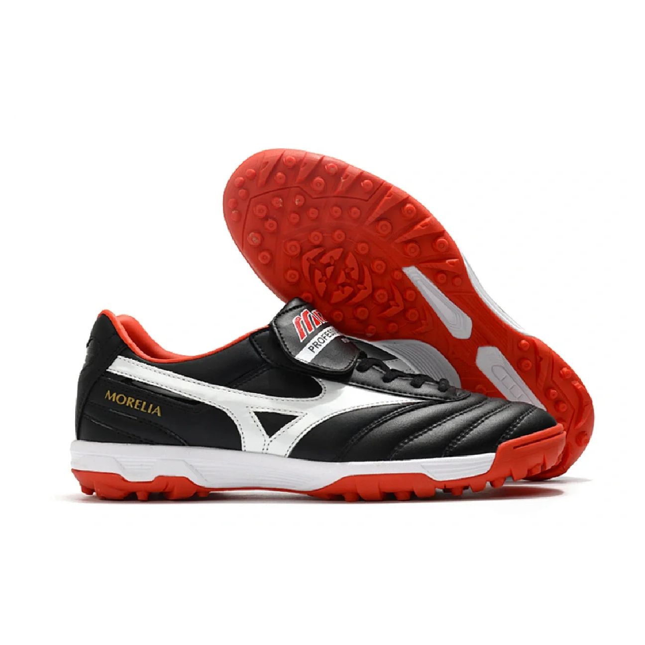 Mizuno Morelia Sala Classic Black Red and White TF