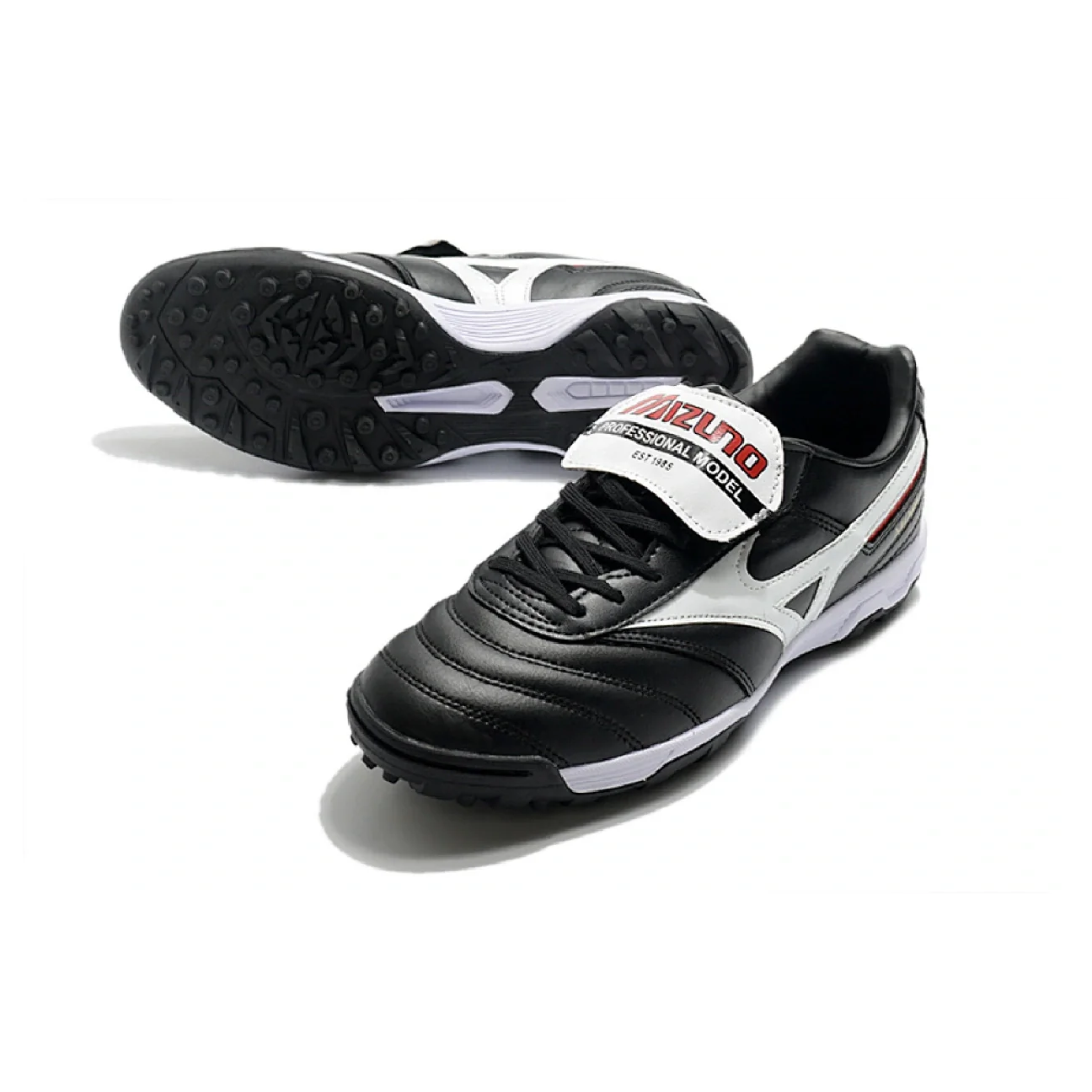 Mizuno Morelia Sala Classic Black White and Red TF