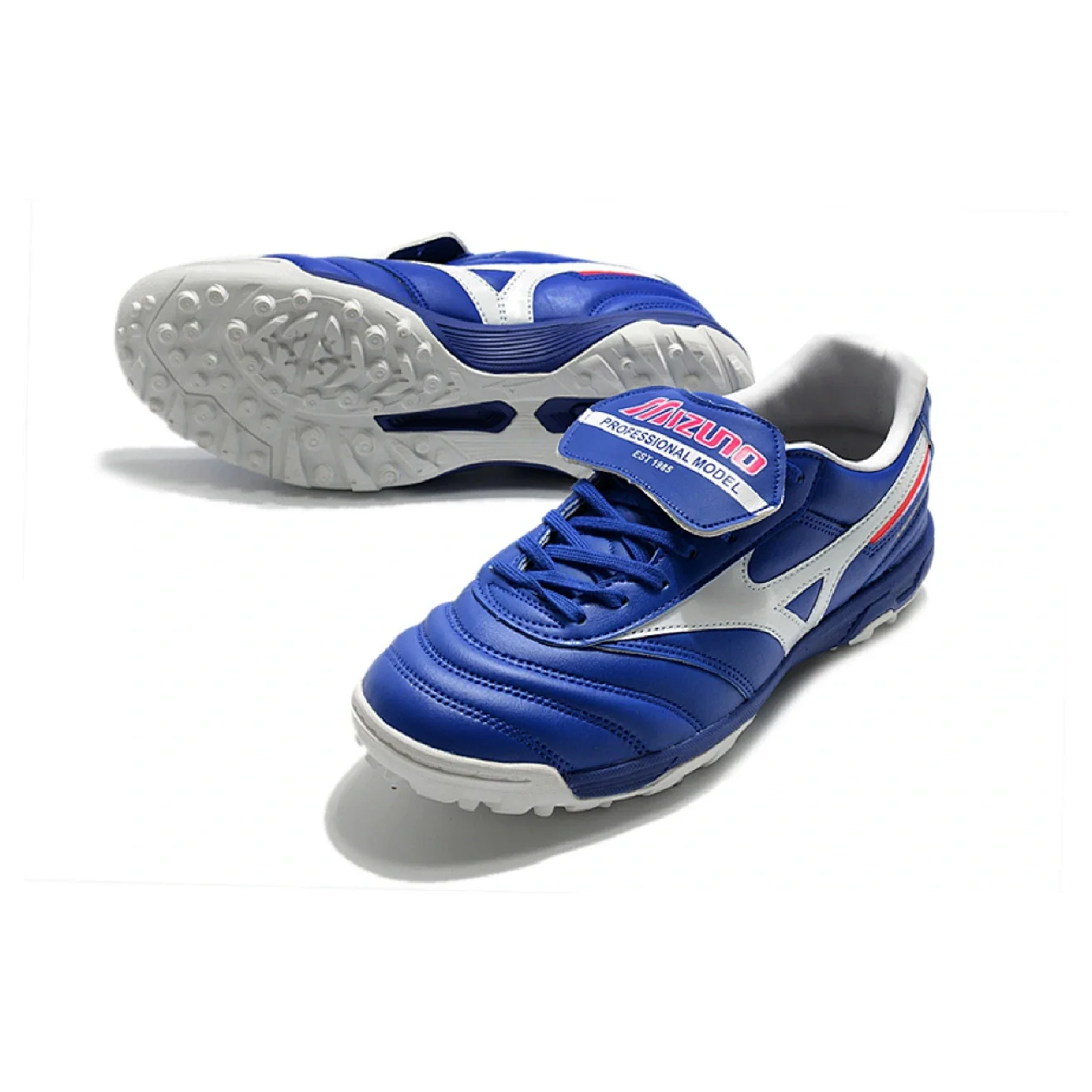 Mizuno Morelia Sala Classic Blue White and Red TF