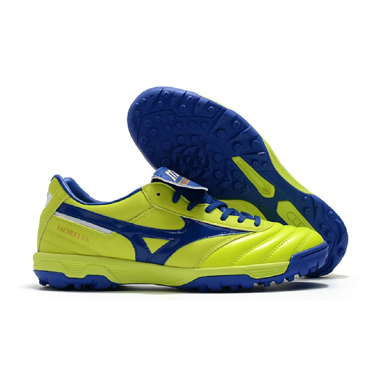 Mizuno Morelia Sala Classic Neon Green and Blue TF