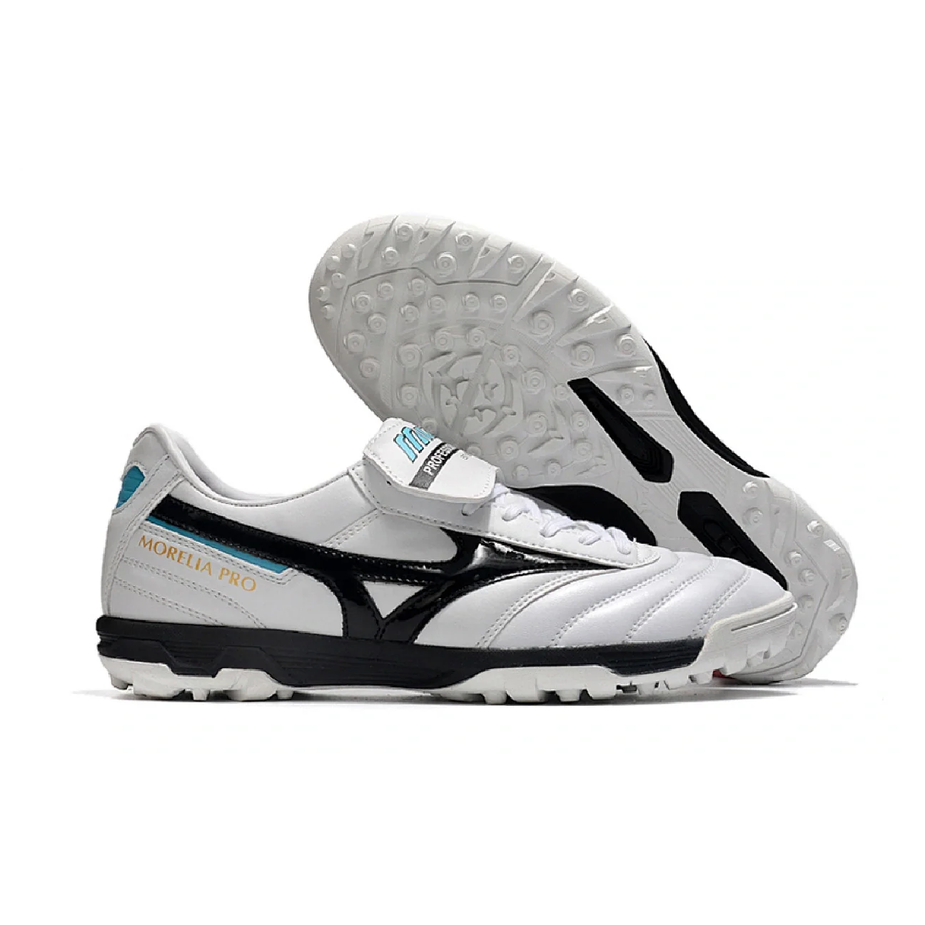 Mizuno Morelia Sala Classic White Black and Blue TF