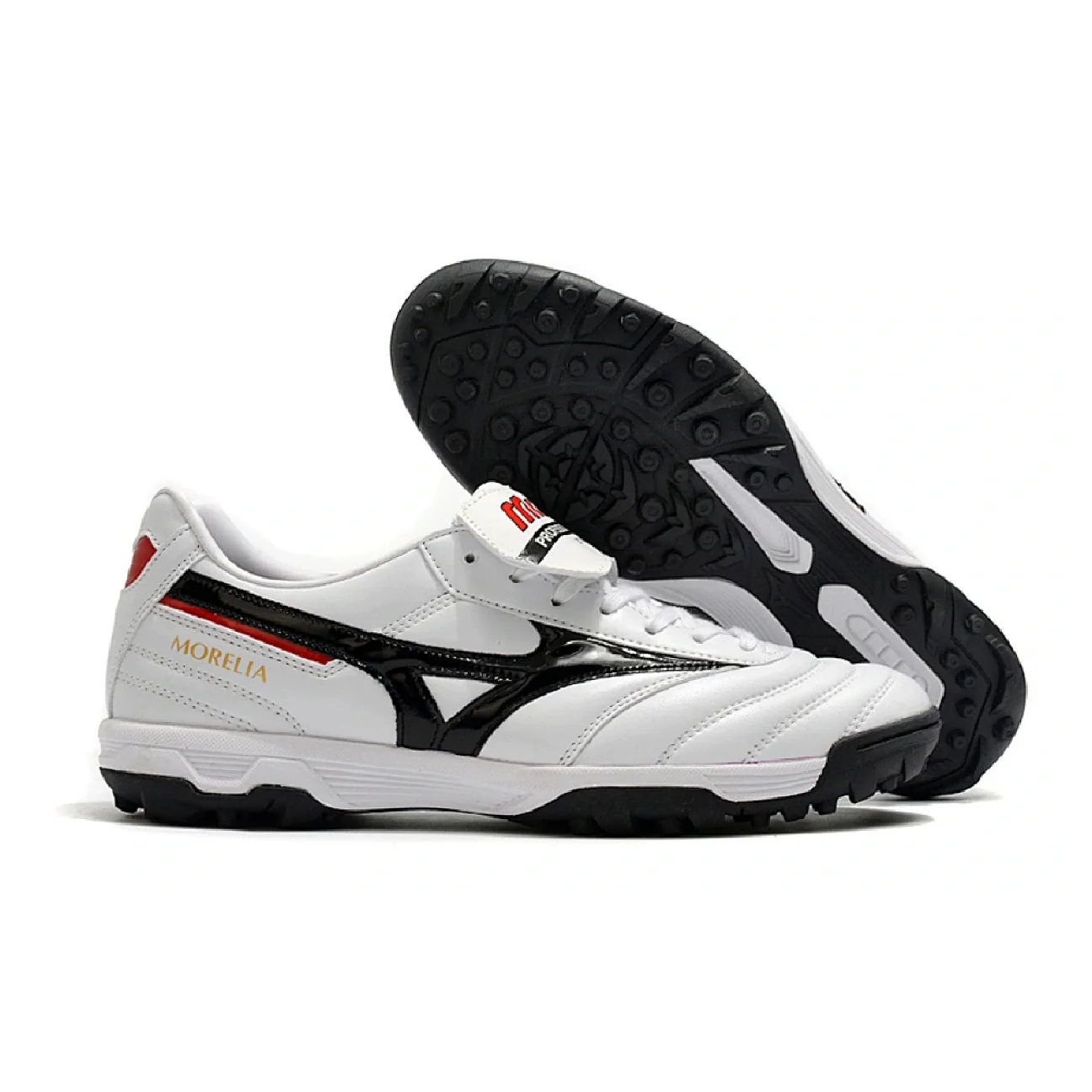 Mizuno Morelia Sala Classic White Black and Red TF