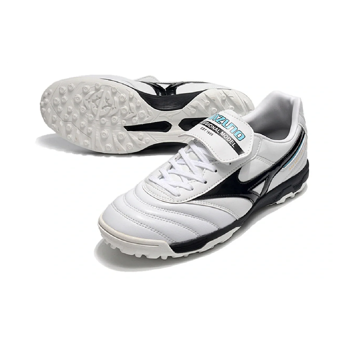 Mizuno Morelia Sala Classic White Black and Blue TF