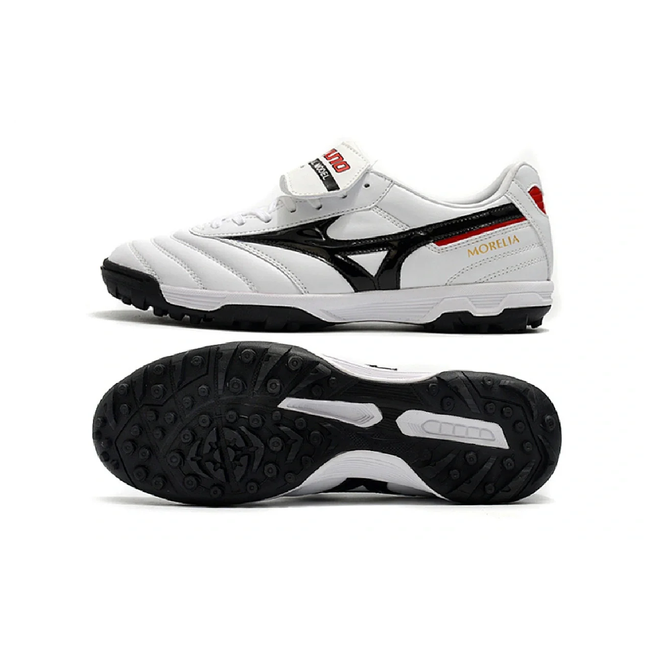 Mizuno Morelia Sala Classic White Black and Red TF