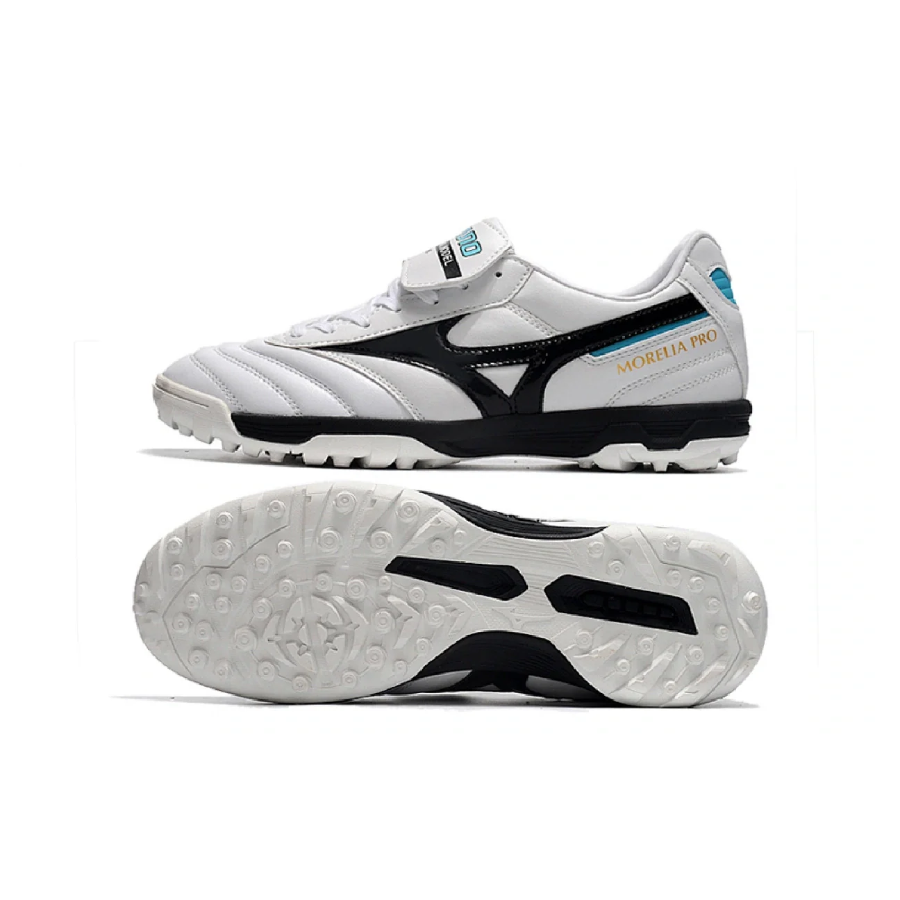 Mizuno Morelia Sala Classic White Black and Blue TF