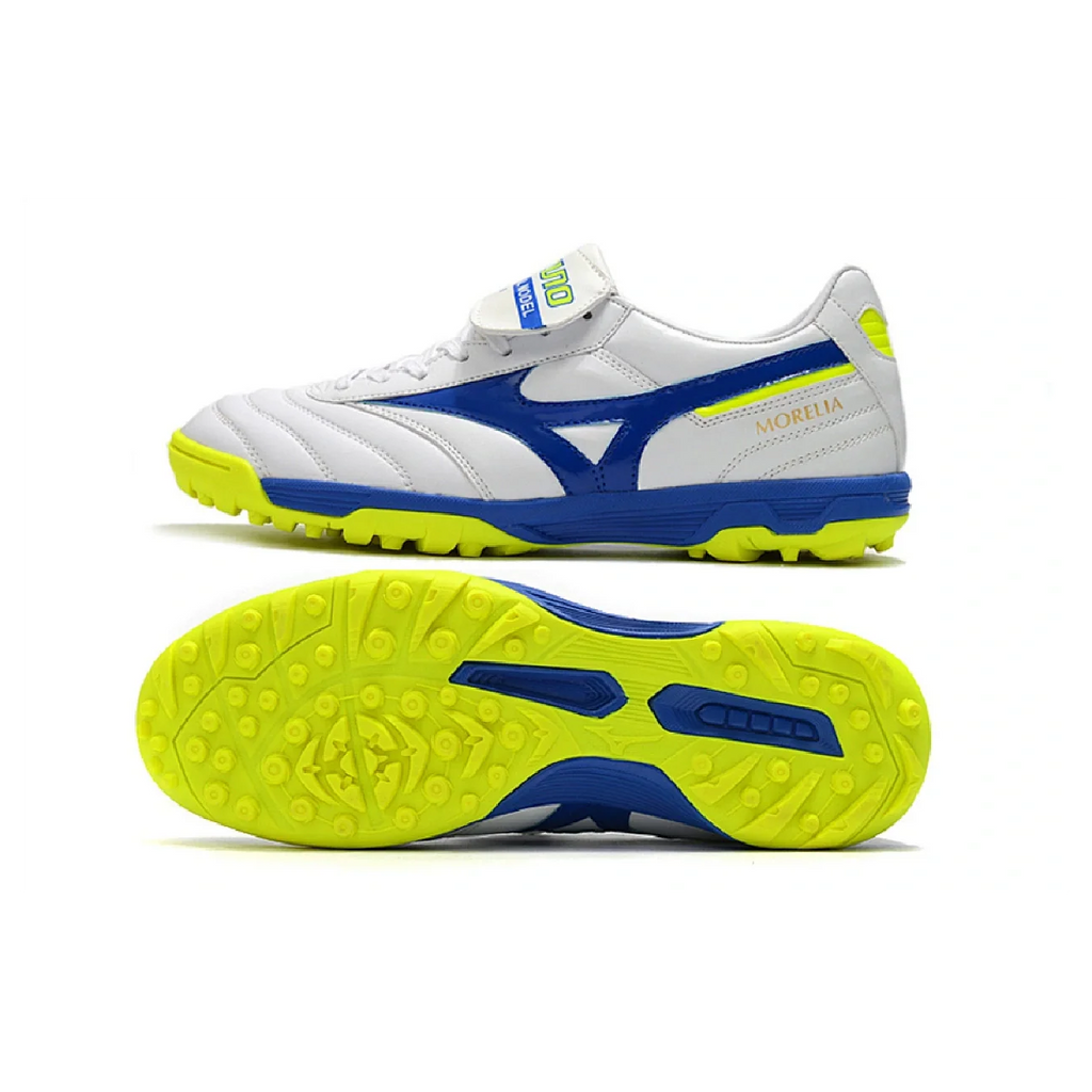 Mizuno Morelia Sala Classic White Blue and Yellow TF