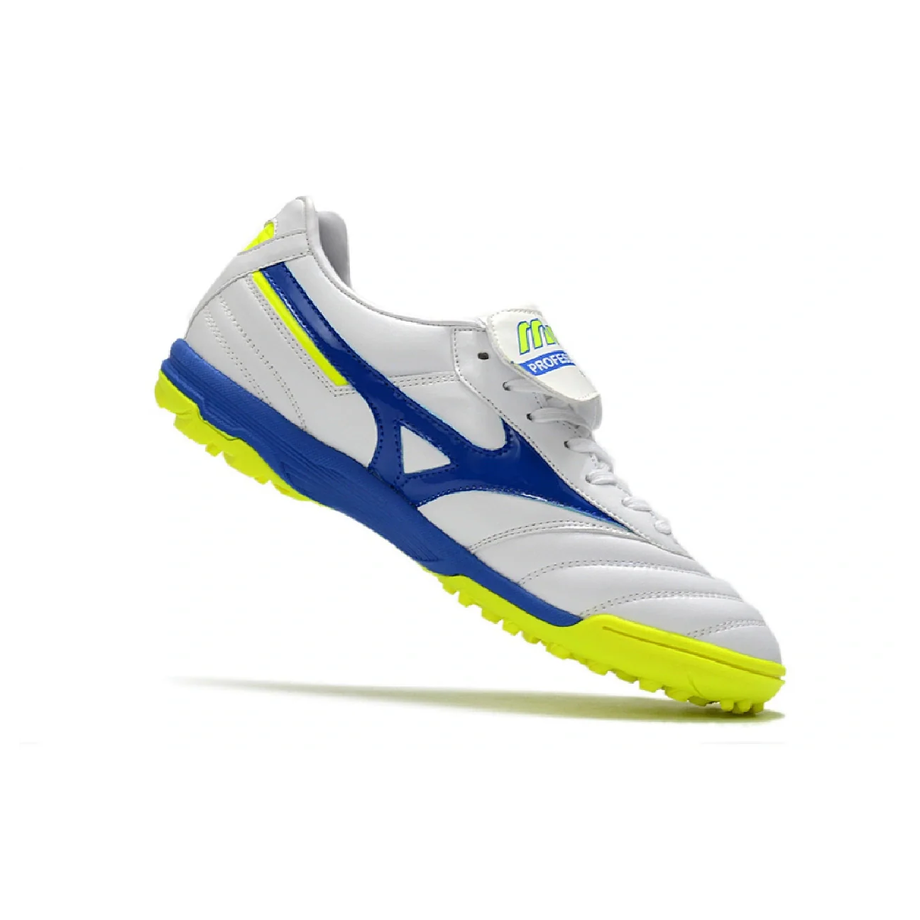 Mizuno Morelia Sala Classic White Blue and Yellow TF