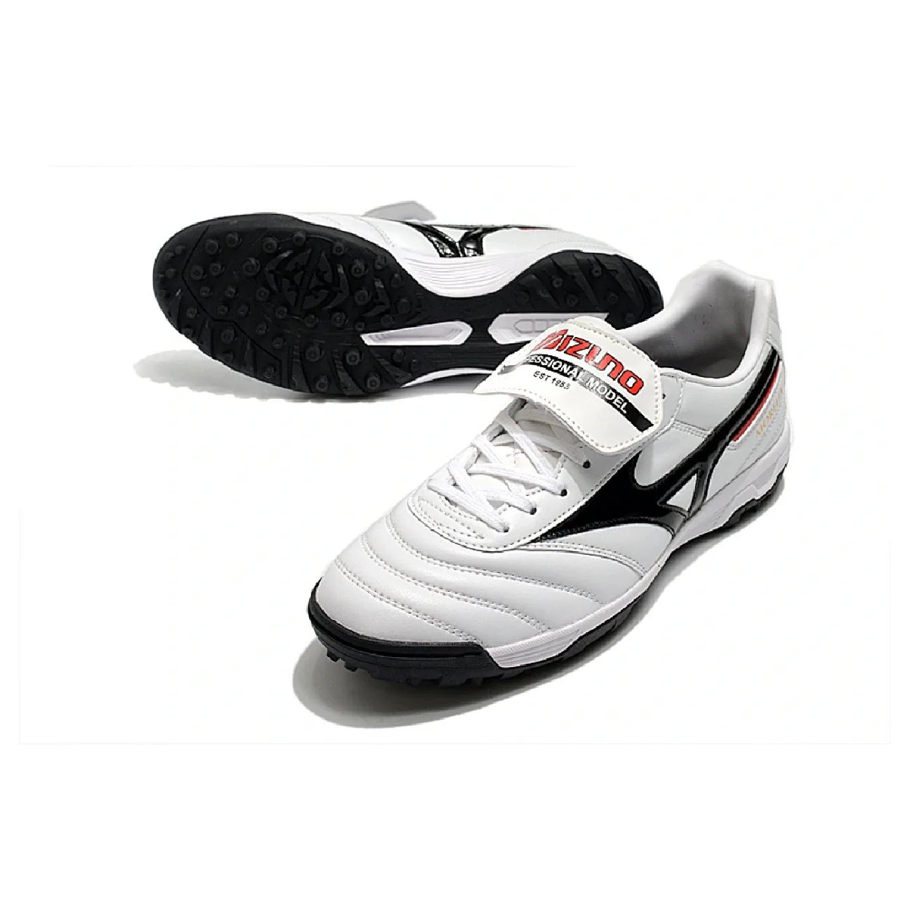 Mizuno Morelia Sala Classic White Black and Red TF