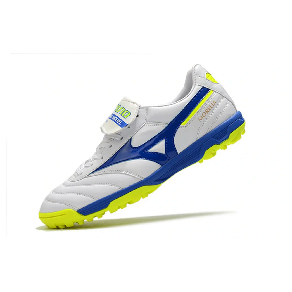 Mizuno Morelia Sala Classic White Blue and Yellow TF