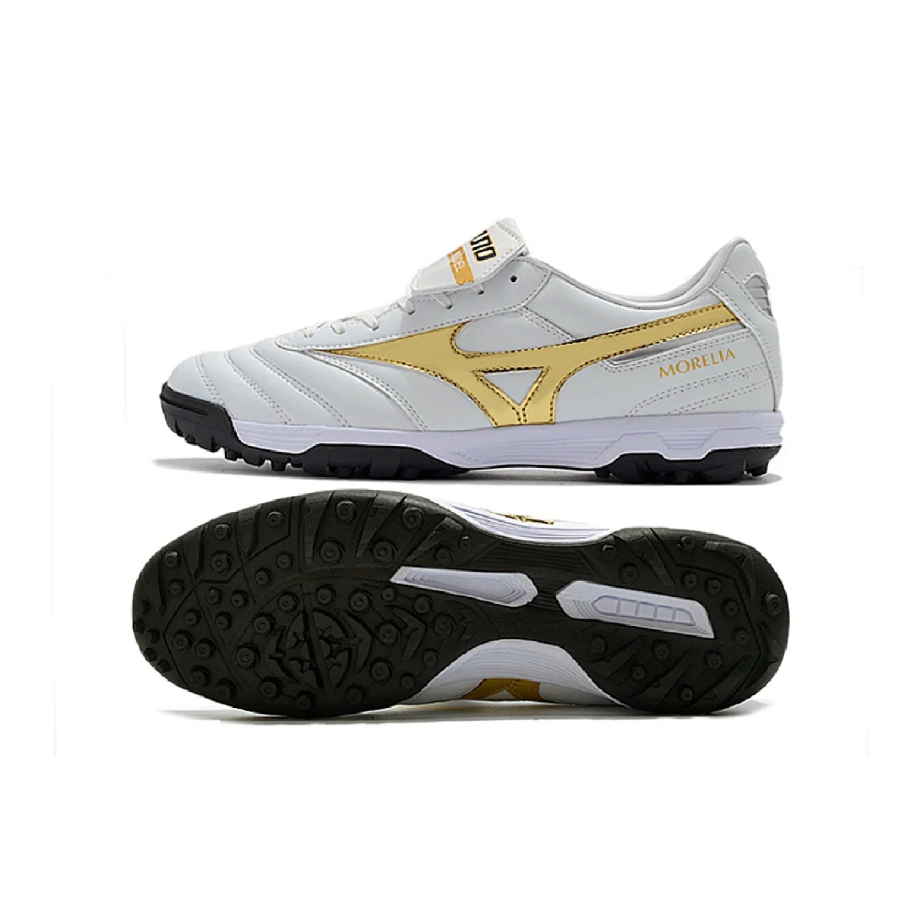 Mizuno Morelia Sala Classic White Gold and Black TF