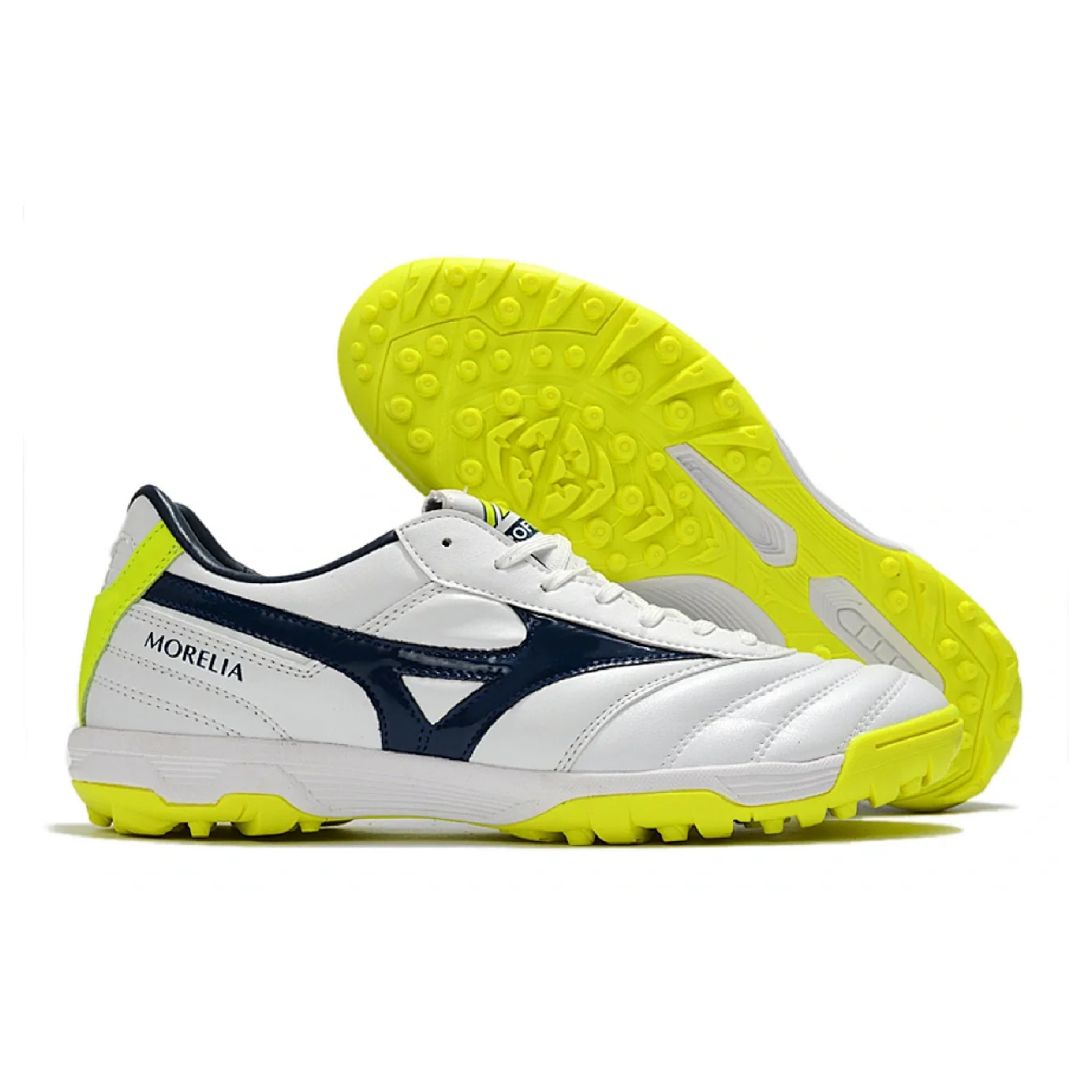 Mizuno Morelia Sala Classic White Green and Blue TF