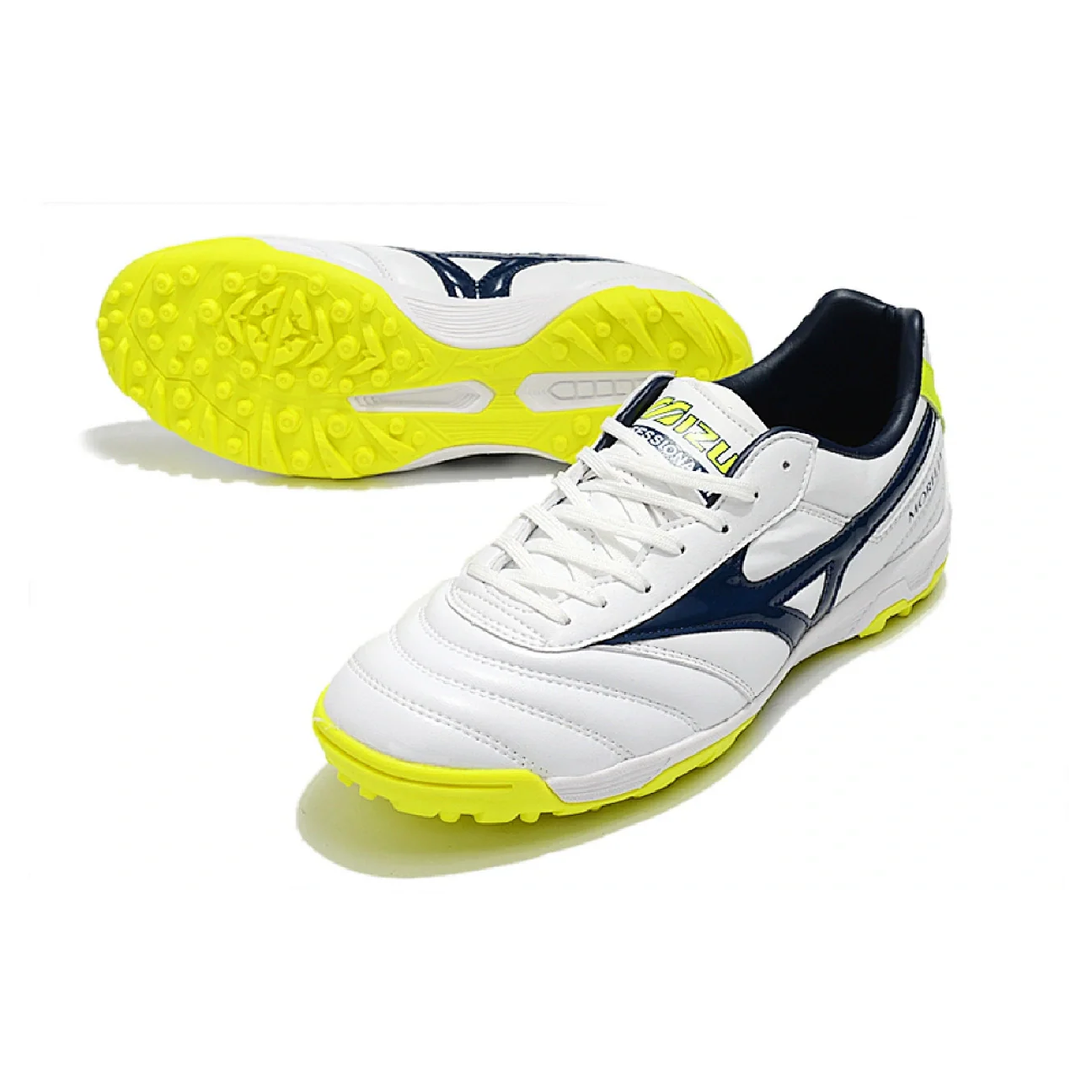 Mizuno Morelia Sala Classic White Green and Blue TF