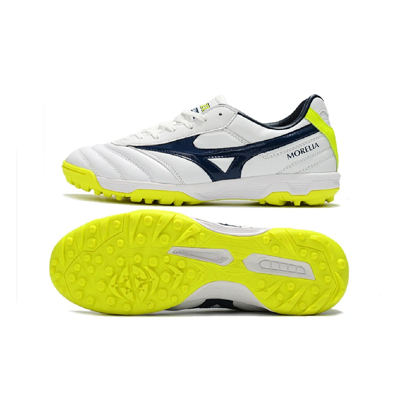 Mizuno Morelia Sala Classic White Green and Blue TF