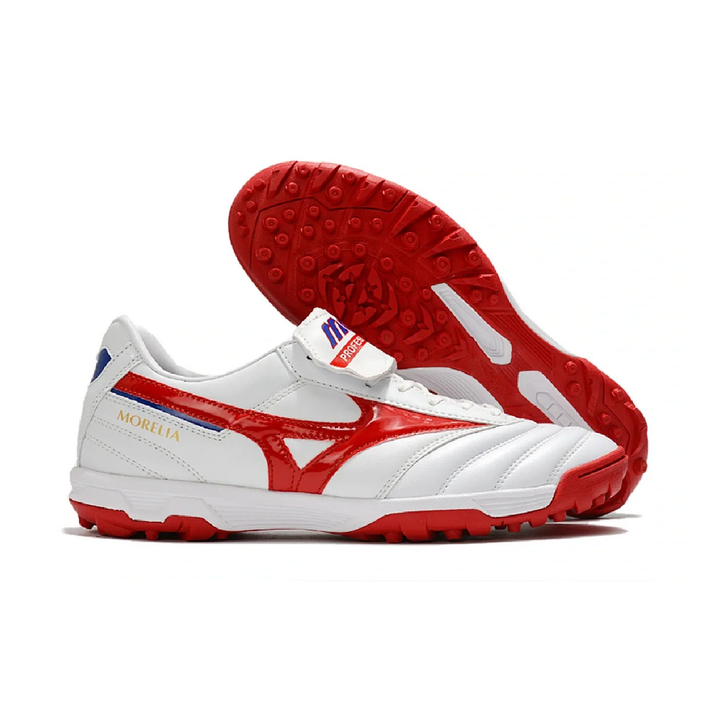 Mizuno Morelia Sala Classic White Red and Black TF