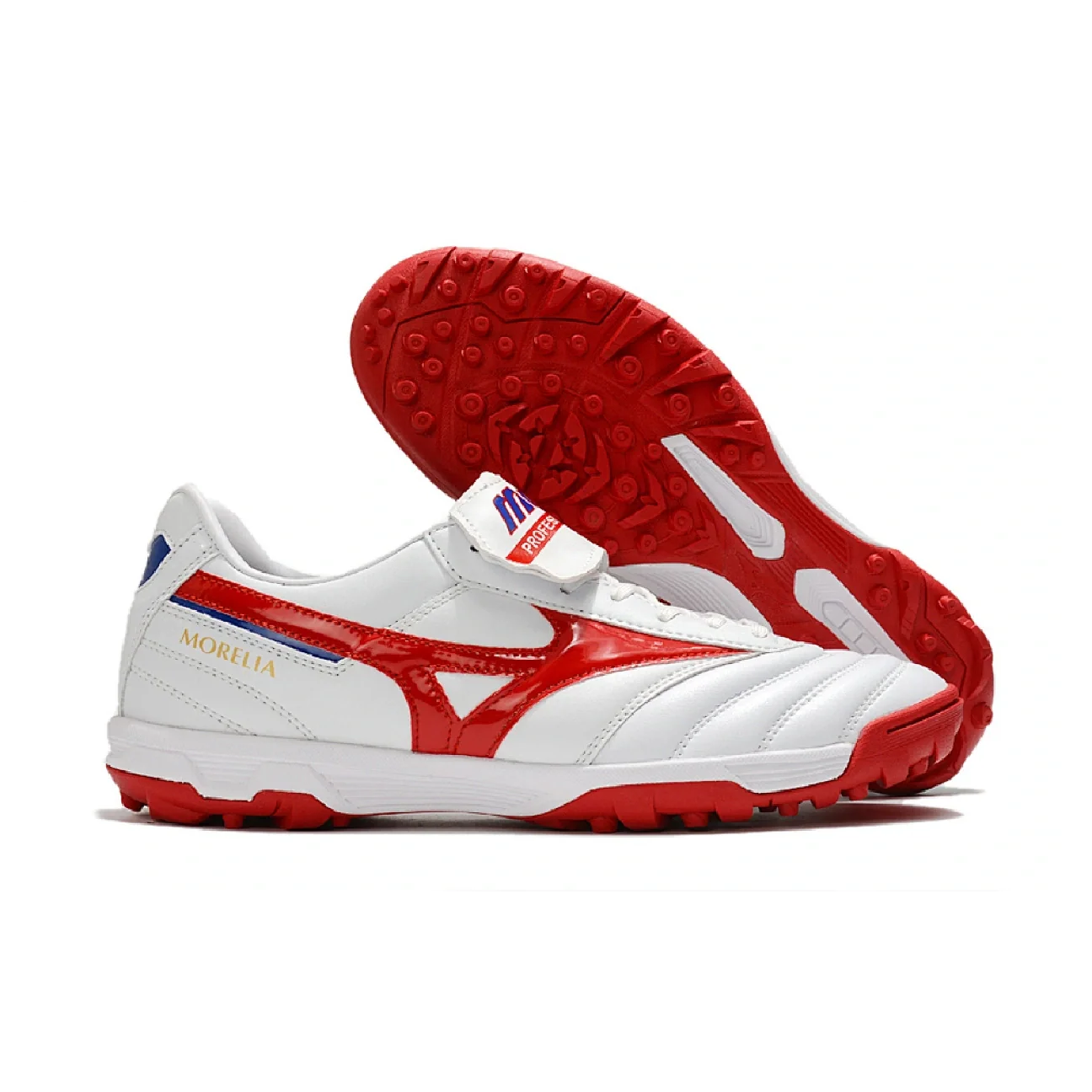 Mizuno Morelia Sala Classic White Red and Black TF