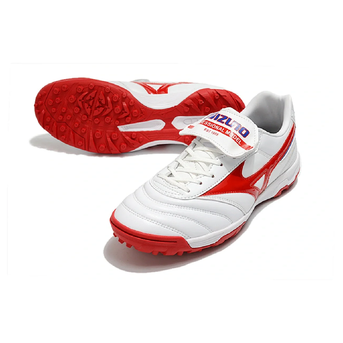 Mizuno Morelia Sala Classic White Red and Black TF