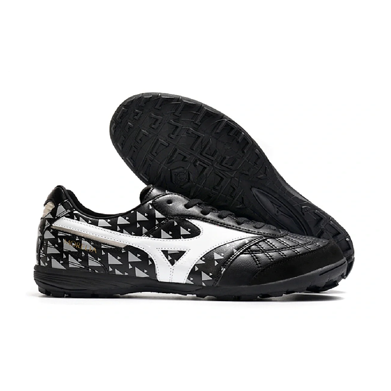 Mizuno Morelia Sala TF Black White and Gray