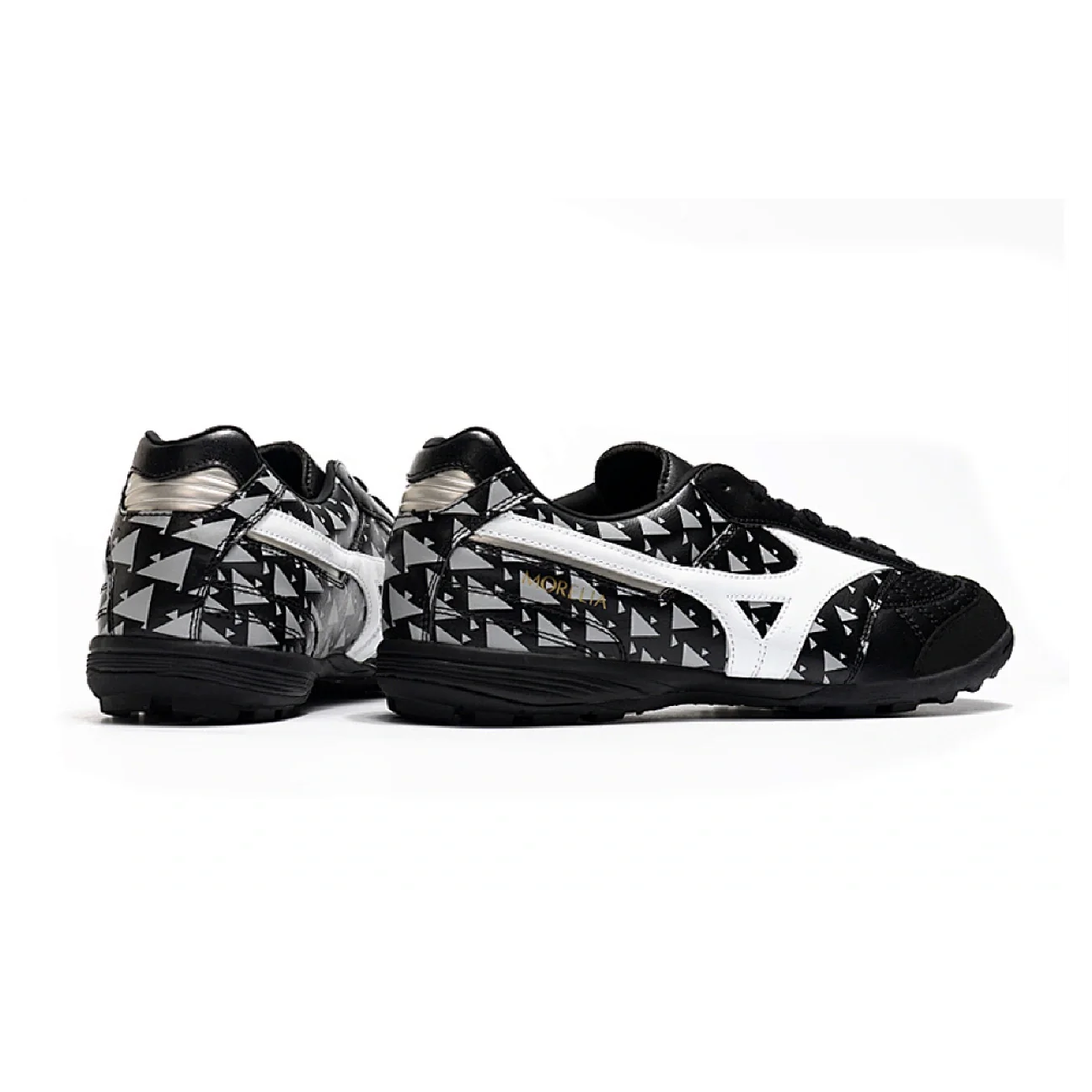 Mizuno Morelia Sala TF Black White and Gray