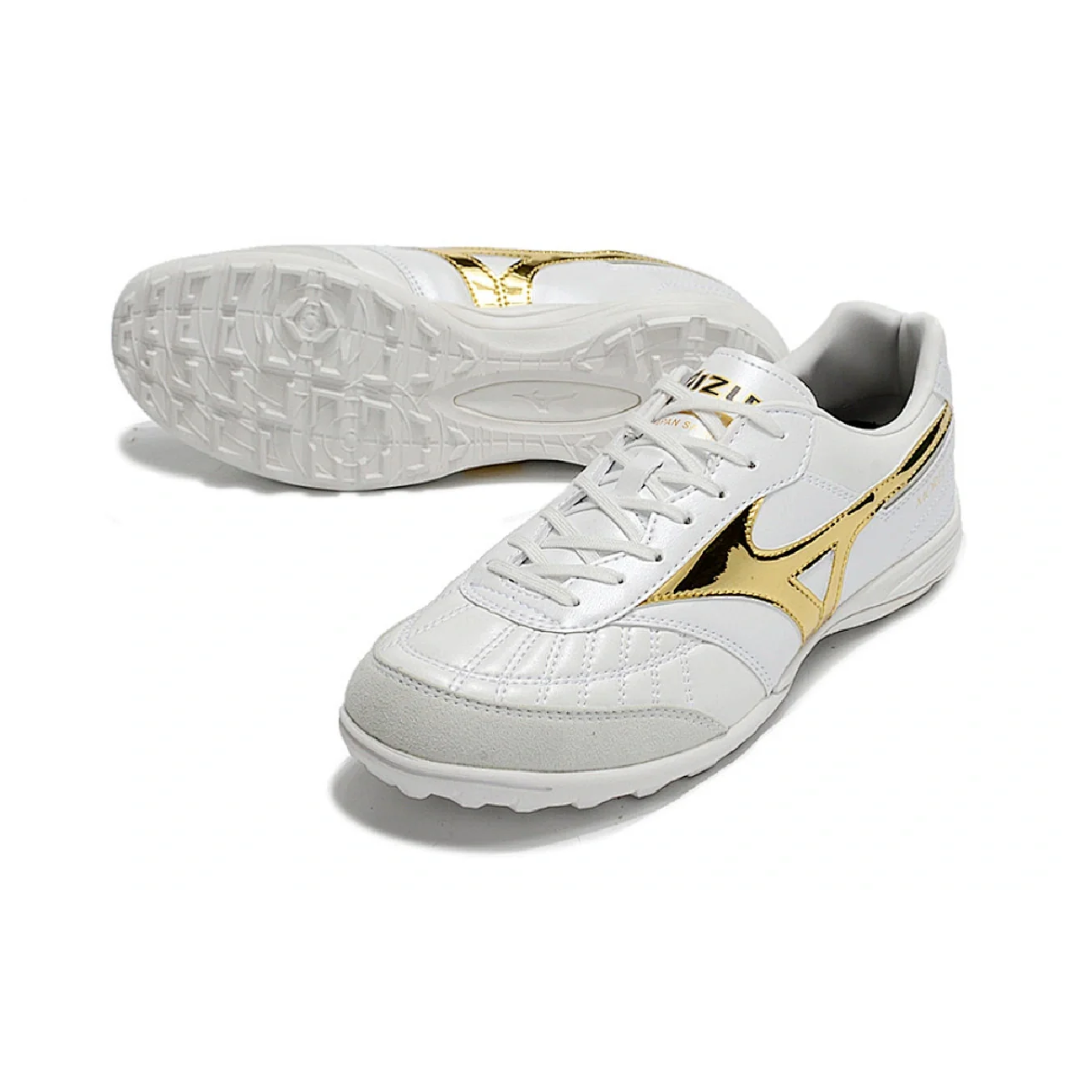 Mizuno Morelia Sala White and Gold TF