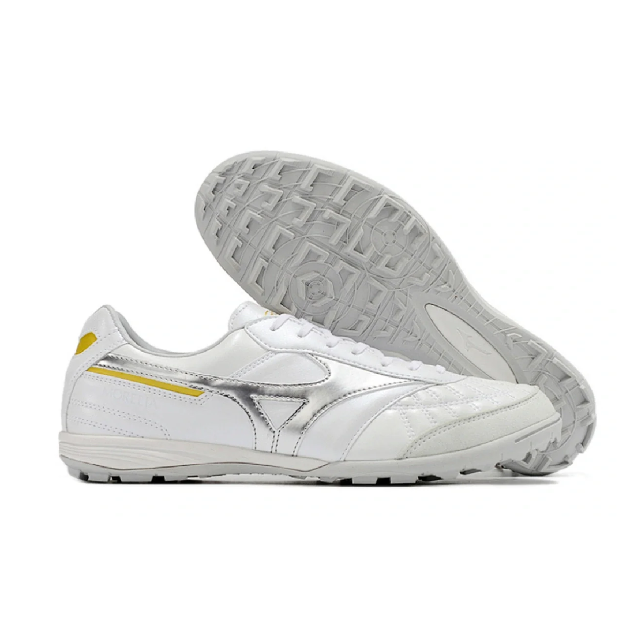 Mizuno Morelia Sala White and Silver TF
