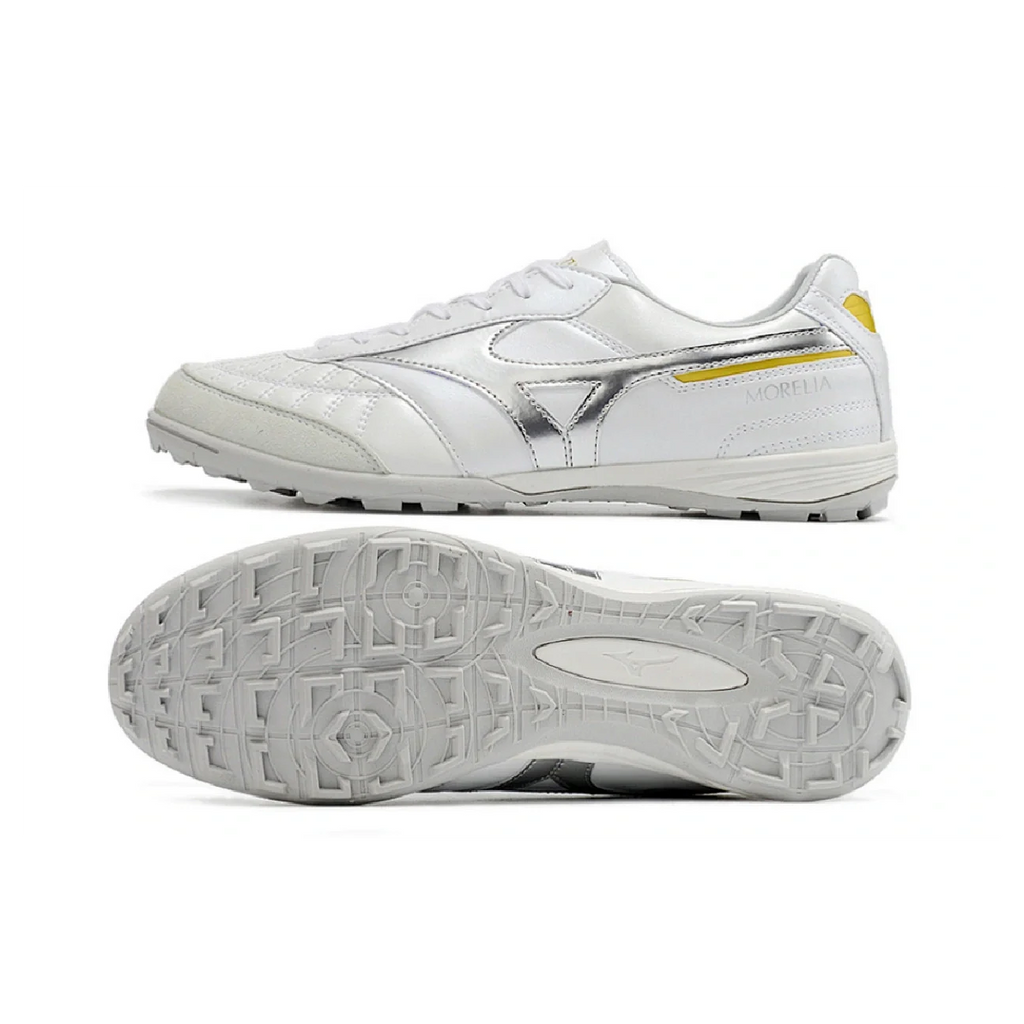 Mizuno Morelia Sala White and Silver TF