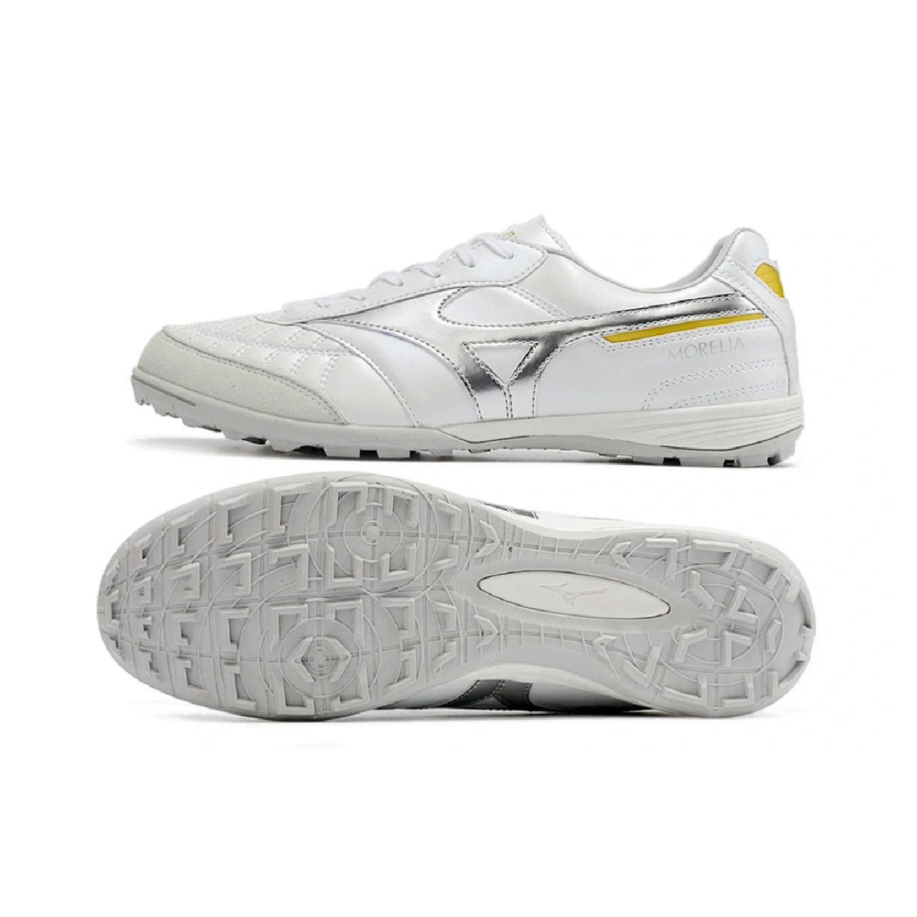 Mizuno Morelia Sala White and Silver TF