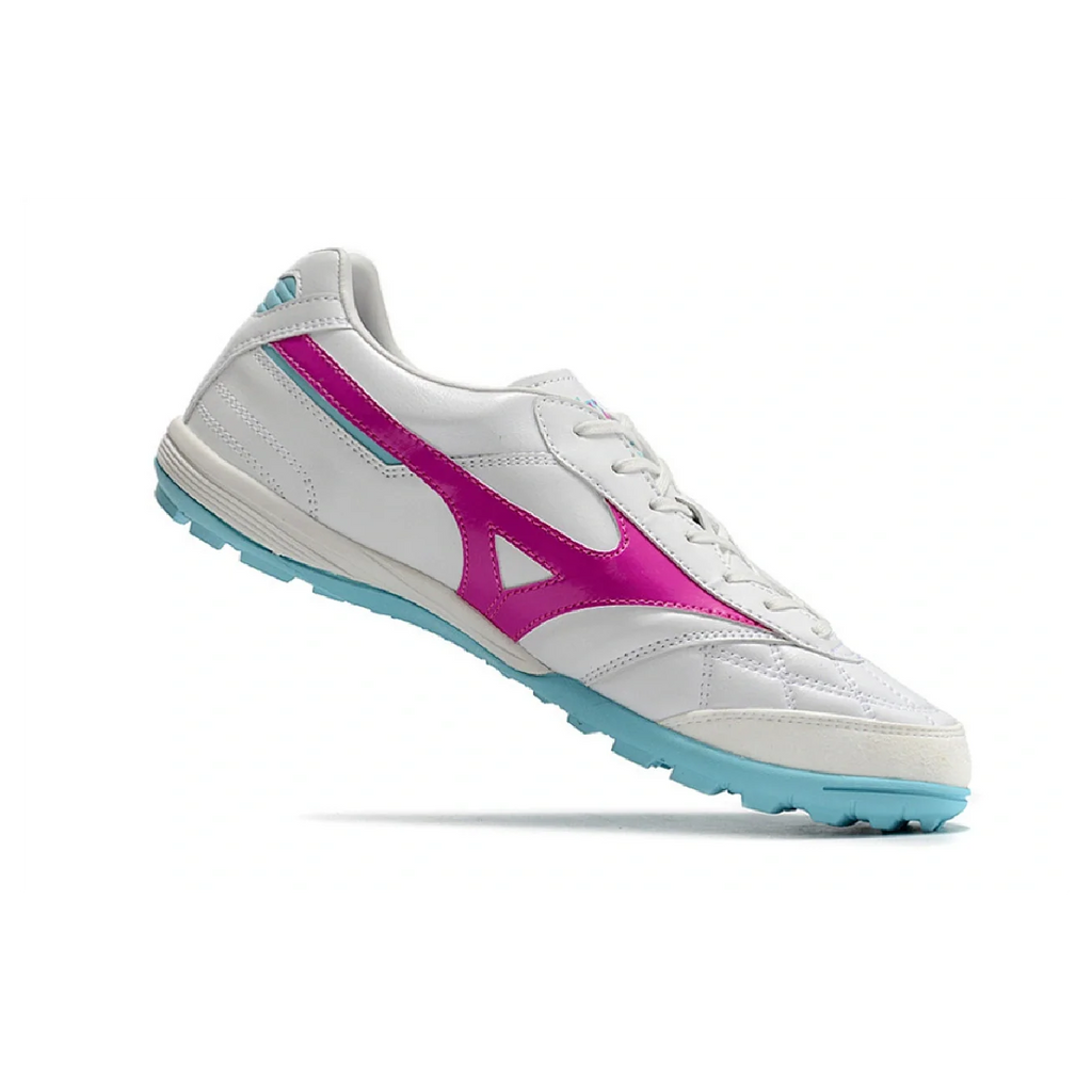 Mizuno Morelia Sala White Pink and Blue TF
