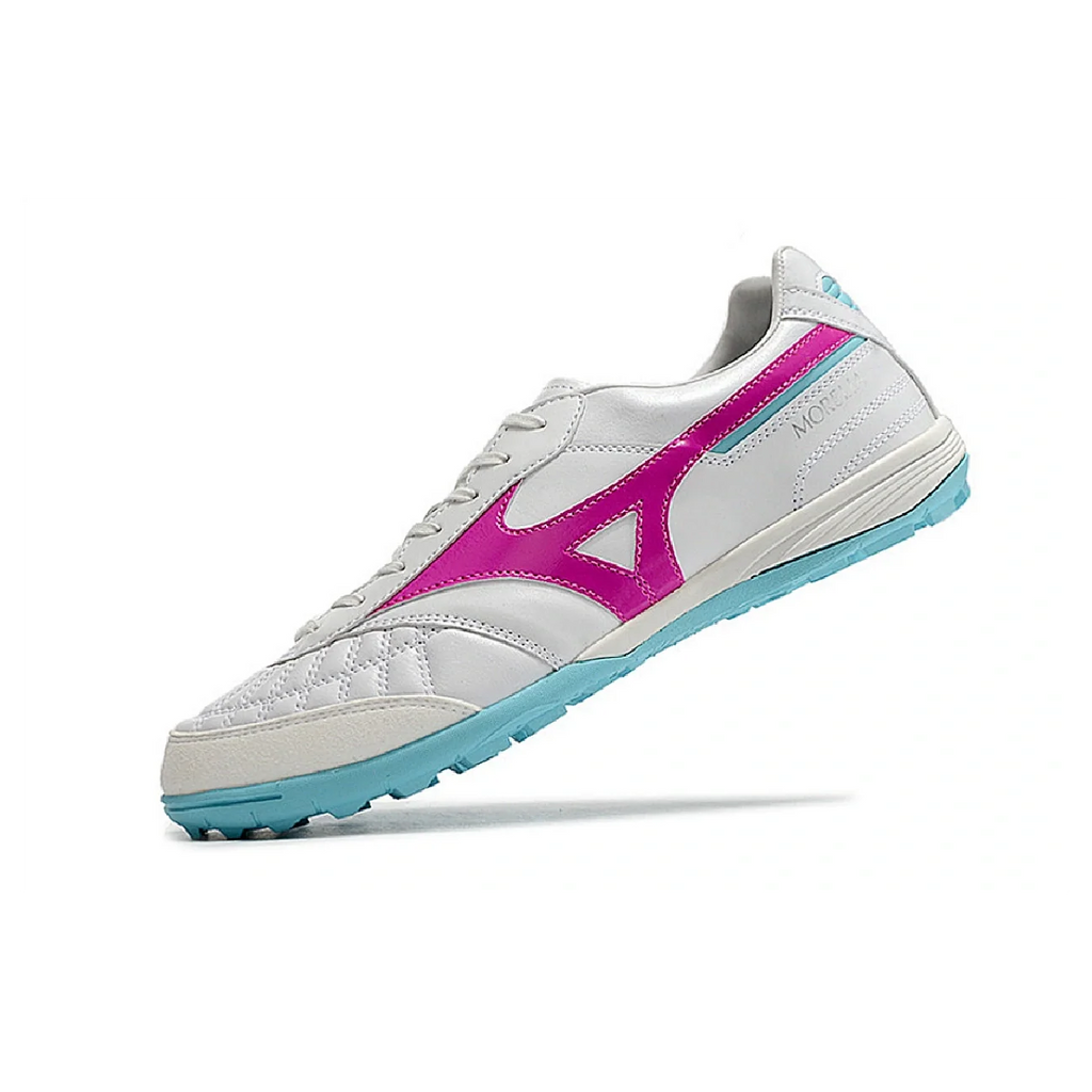 Mizuno Morelia Sala White Pink and Blue TF
