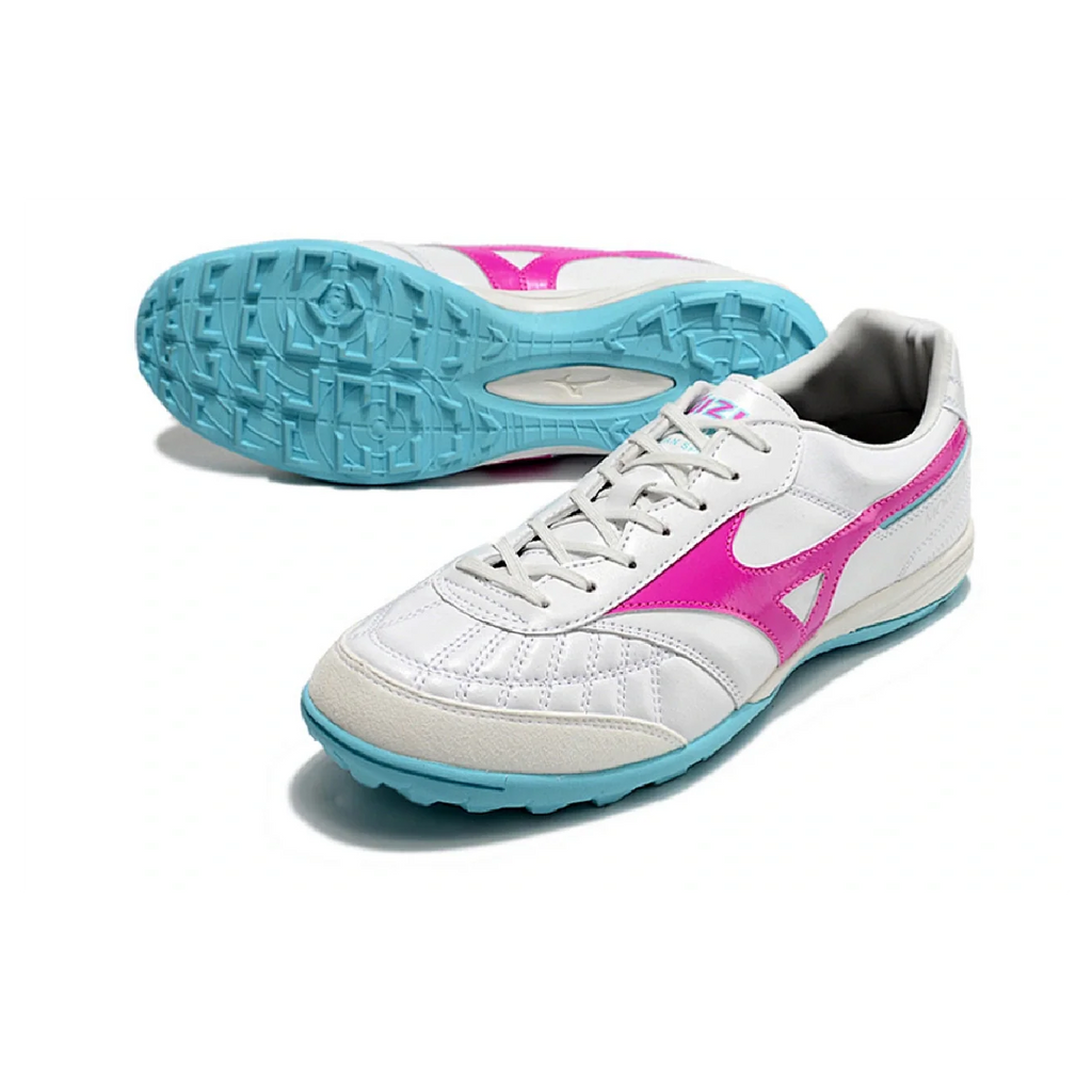 Mizuno Morelia Sala White Pink and Blue TF