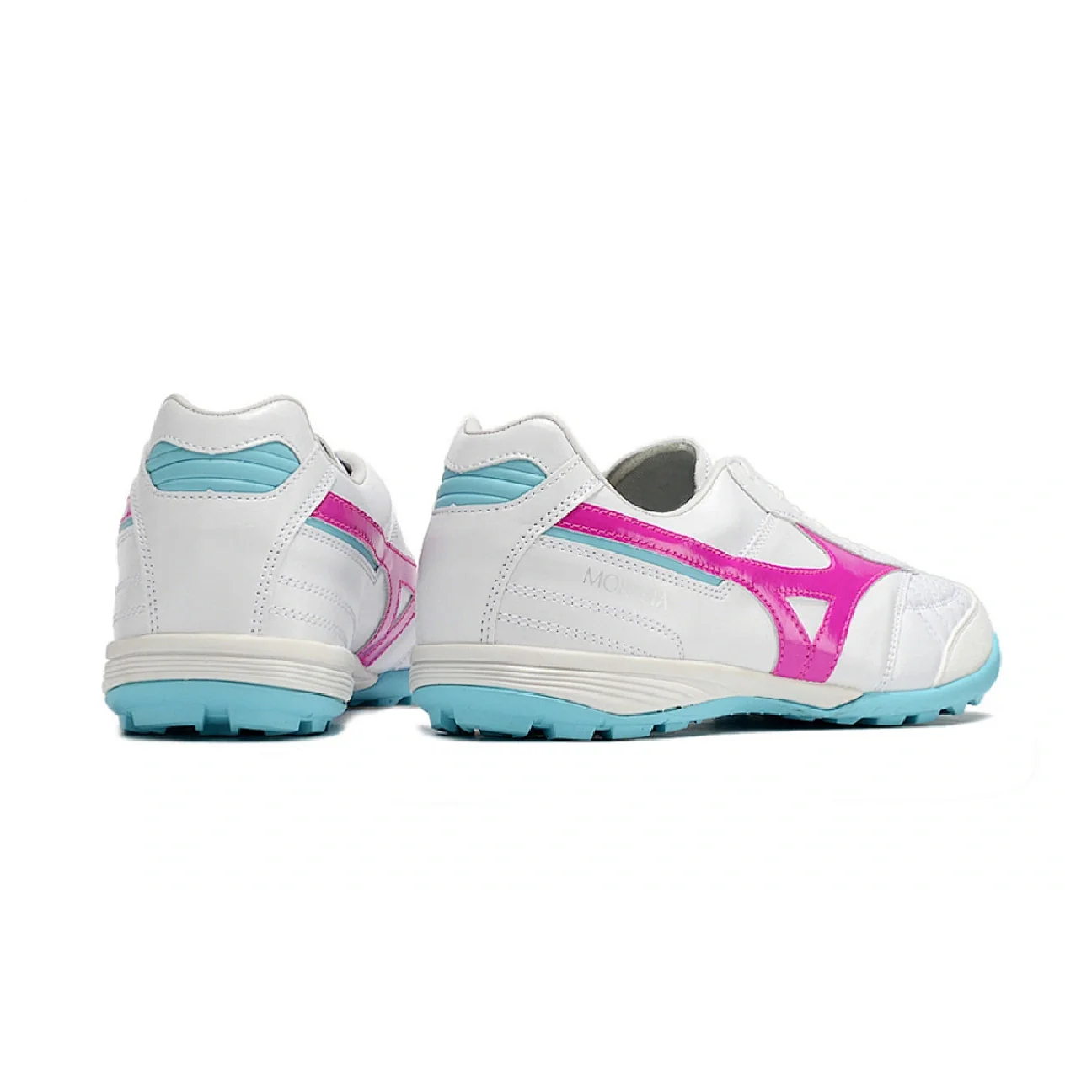 Mizuno Morelia Sala White Pink and Blue TF