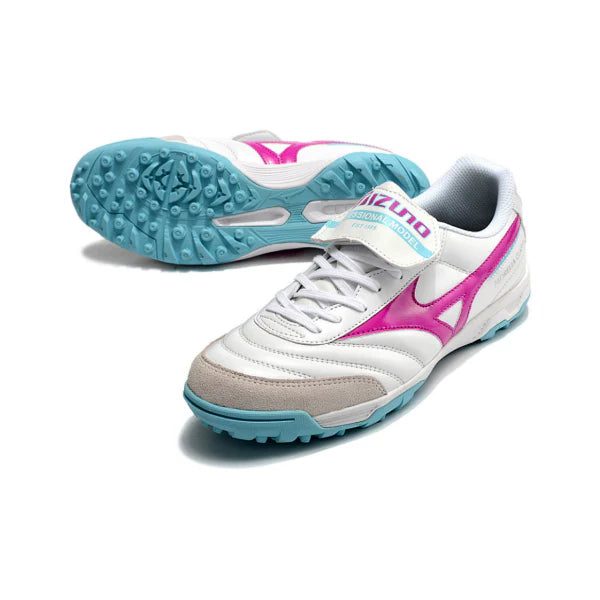 Mizuno Morelia TF White Pink and Blue TF