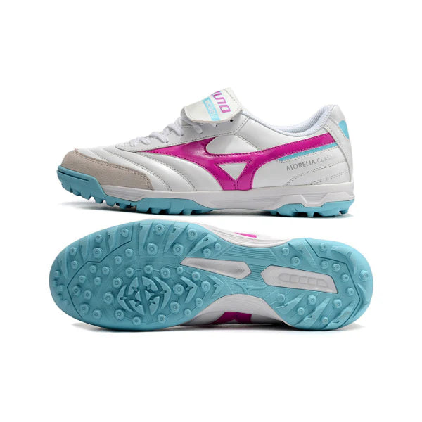 Mizuno Morelia TF White Pink and Blue TF