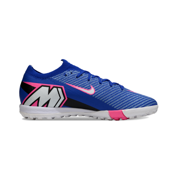 Nike Mercurial Vapor 16 Elite Blue, Pink and White Turf TF Kids Football Boot