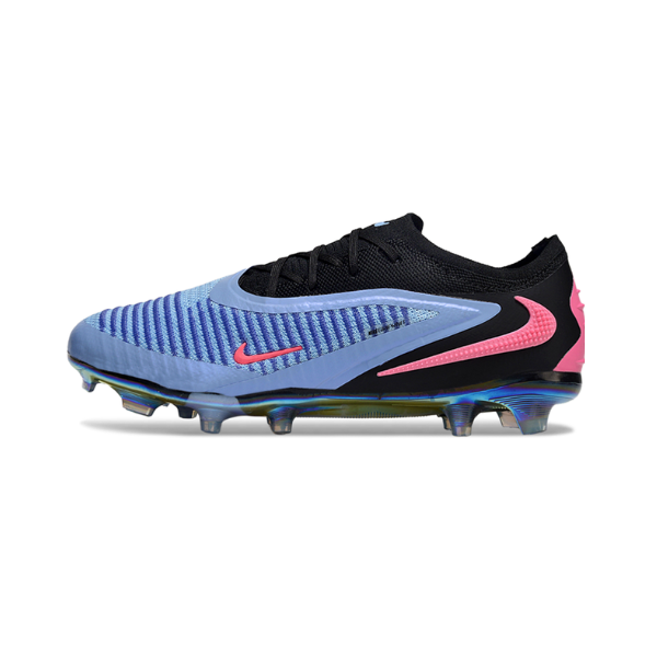 Nike Phantom 6 Elite Blue, Black and Pink Firm Ground FG Kids Football Boot